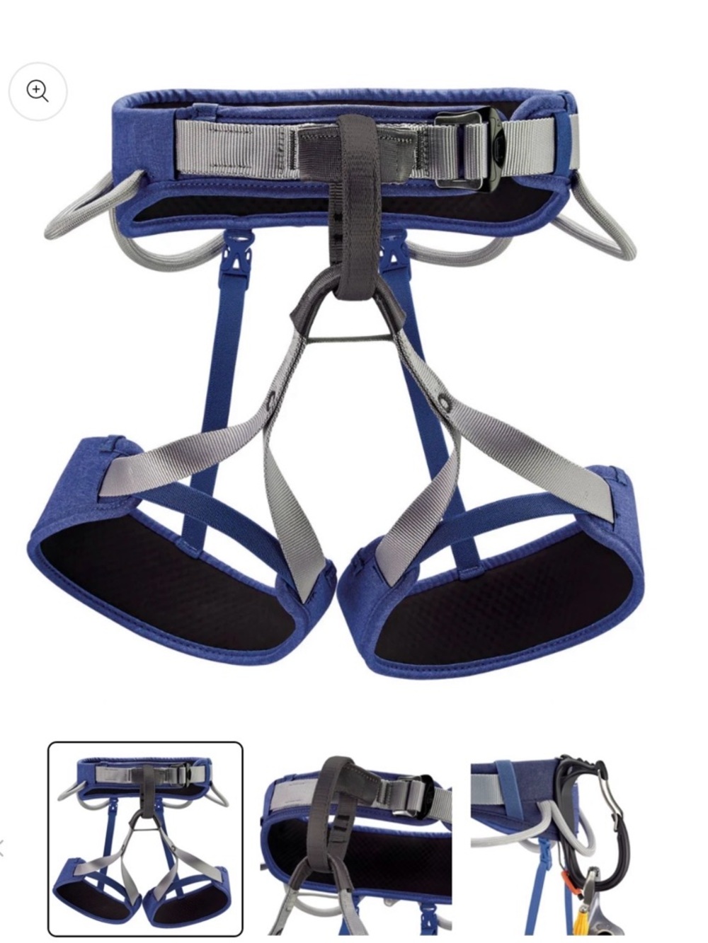 Petzl Corax 2 Men’s Gray Climbing Harness and gri gri